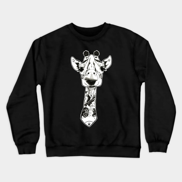 Tattooed Giraffe Crewneck Sweatshirt by PaperTigress